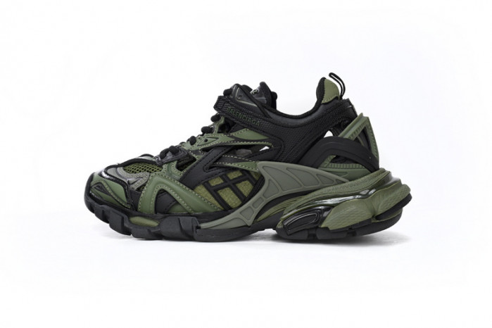 belanciaga Track 2 Sneaker Military Black 568614 W3AE1 2311