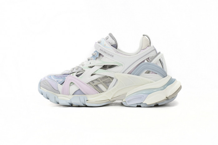 belanciaga Track 2 Sneaker Military Black Pale White Purple 568615 W2GN3 9045