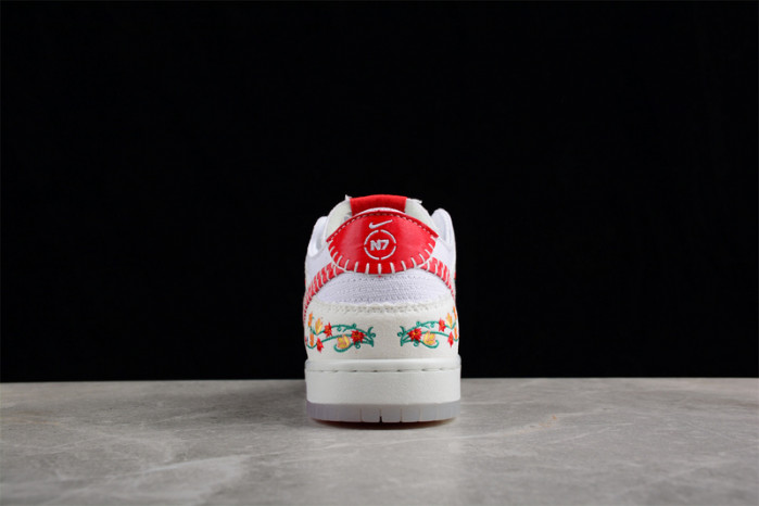 nike sb dunk low n7 sail university red fd6951-700