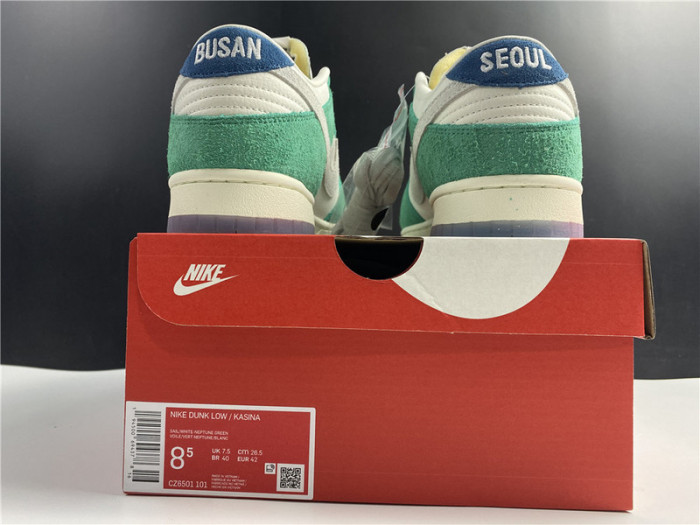 nike dunk low kasina neptune green - cz6501-101