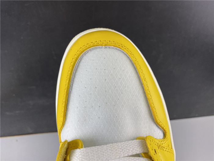 off white x air jordan 1 retro high og "canary yellow" aq0818-149