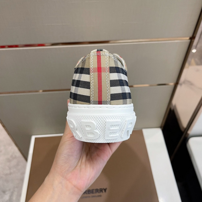 Bur*berry Vintage Check Cotton Sneakers