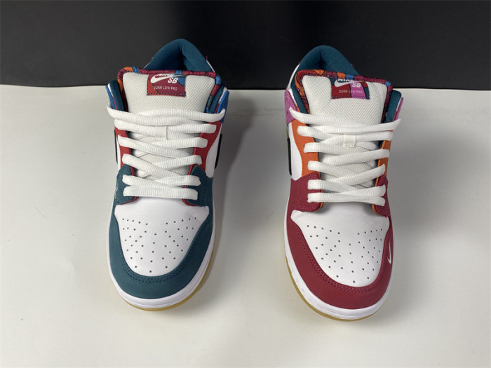 parra nike sb dunk low 2021 dh7695-100