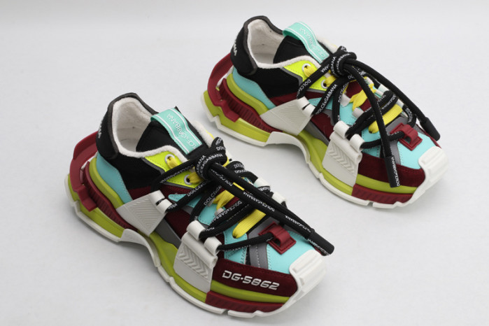mixed-material space sneakers