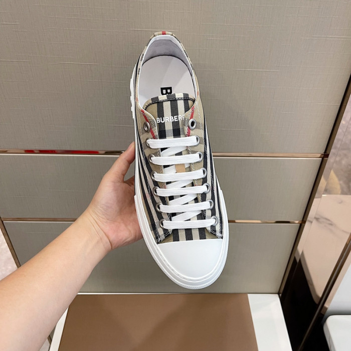Bur*berry Vintage Check Cotton Sneakers
