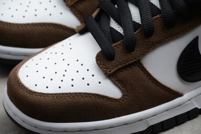 nike sb dunk low white black trail end brown - 304292-102